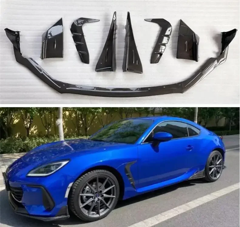 

Для Subaru BRZ ZD8 Toyota GR86 ZN8 2021 2022 2023, передний бампер из углеродного волокна, спойлер, боковая юбка, комплект кузова