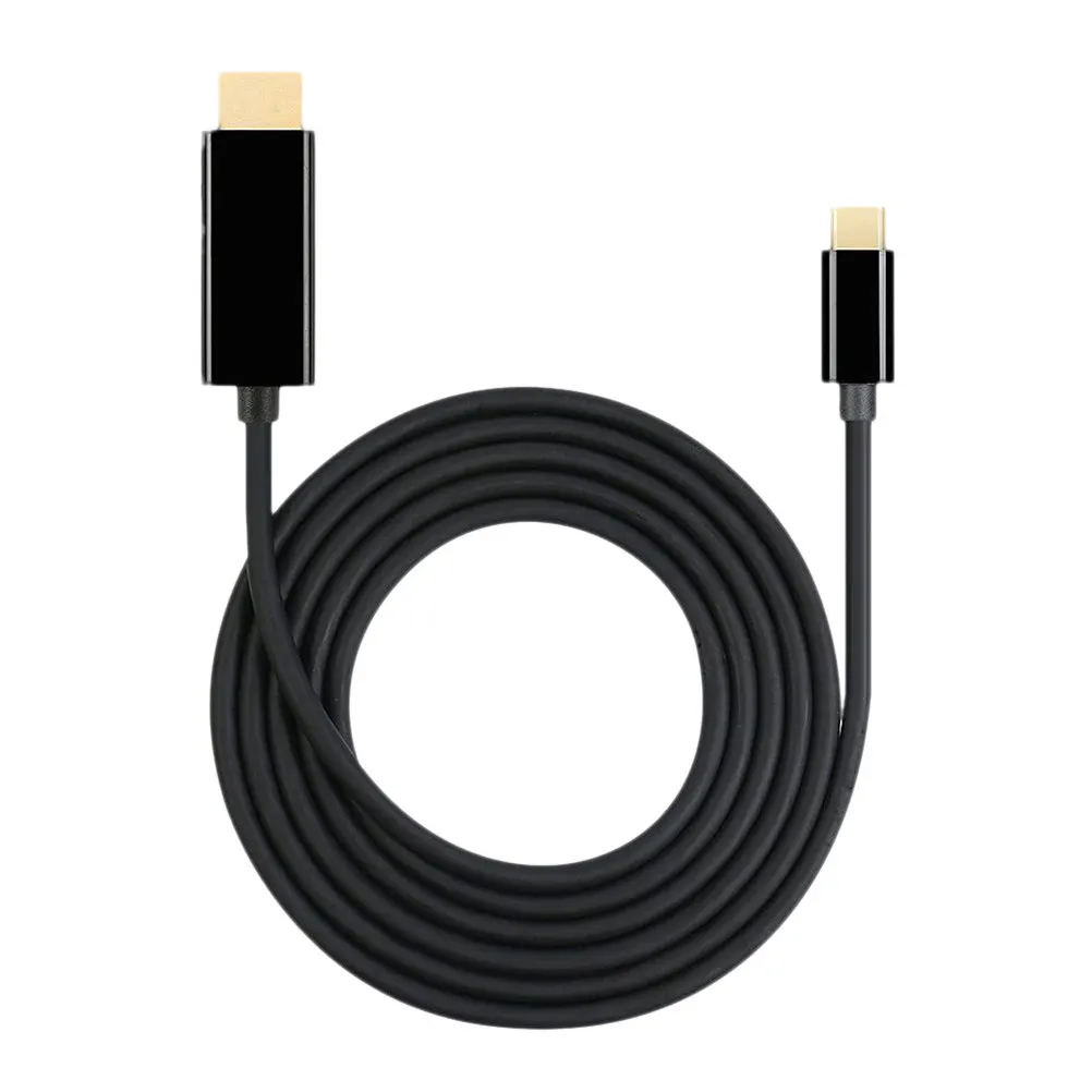 1.8m USB 3.1 Type-C-어댑터 케이블 디스플레이 프로젝터 TV 모니터용 초박형 미니 ABS 쉘 4K 코드 Type-C-케이블