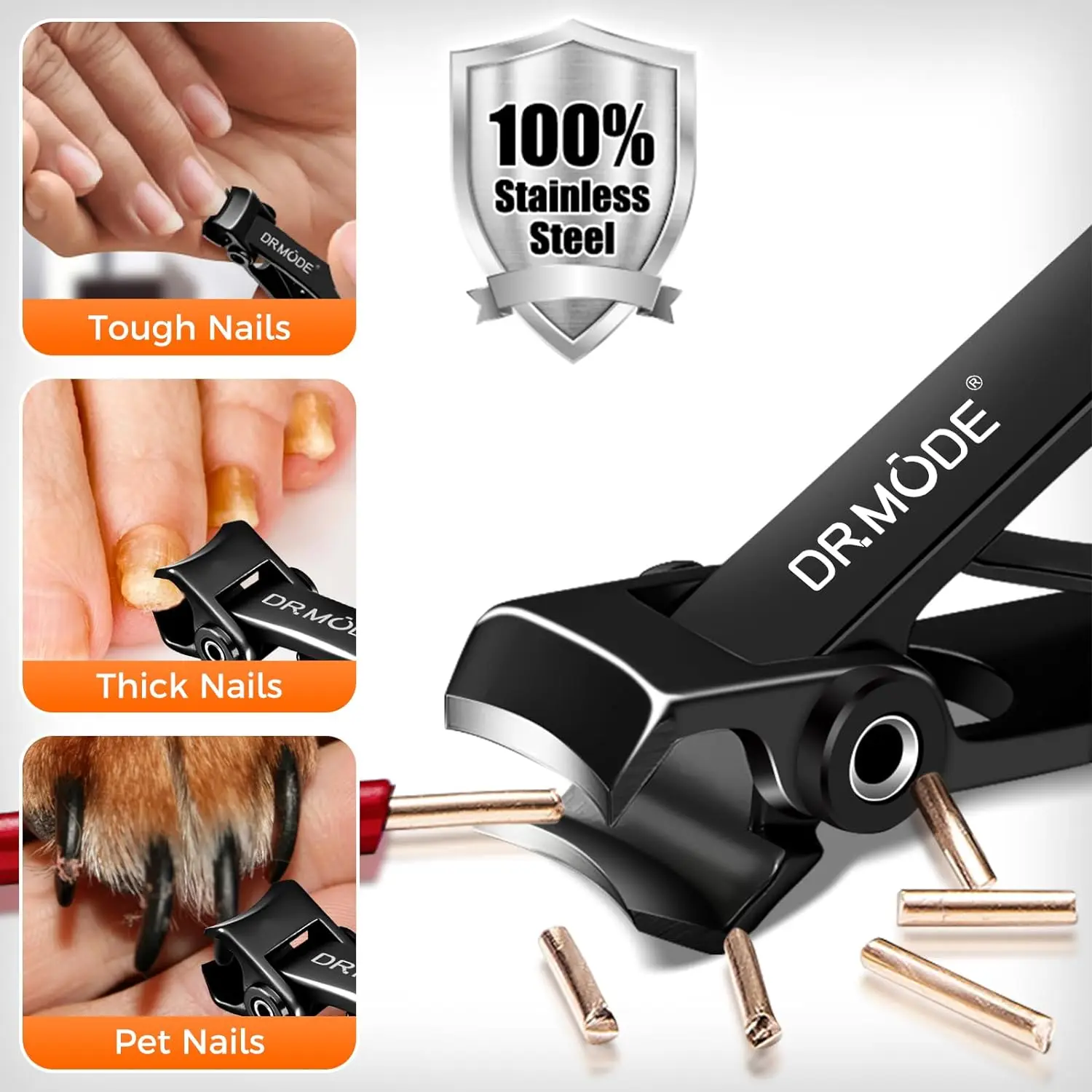 Sheeamy 2024 Clippers for Thick Nails for Seniors Angled Head Large German Toe Nail Clippers Heavy Duty Nail Clippers 4