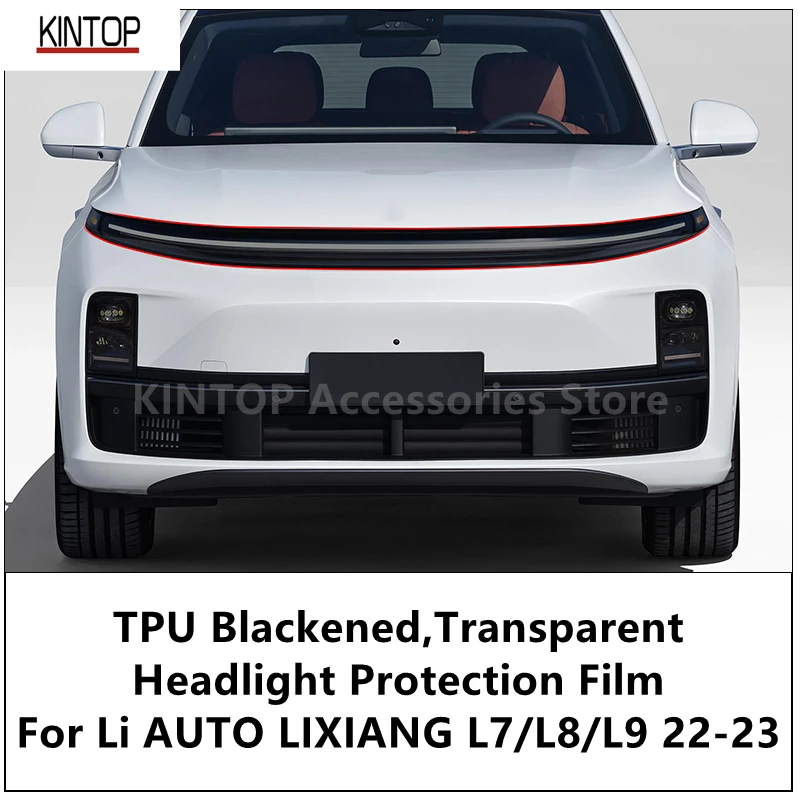 

For Li AUTO LIXIANG L7/L8/L9 22-23 TPU Blackened,Transparent Headlight Protective Film, Headlight Protection,Film Modification