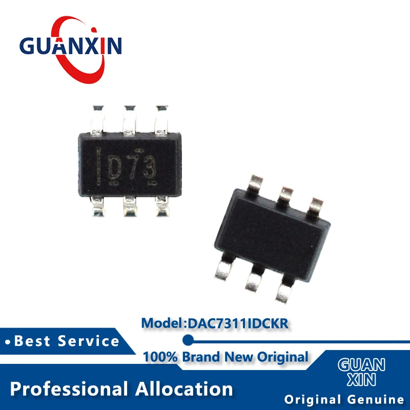 100% New  DAC7311IDCKR DAC7311IDCKT SOT-363-6 Marking D73 DAC7311