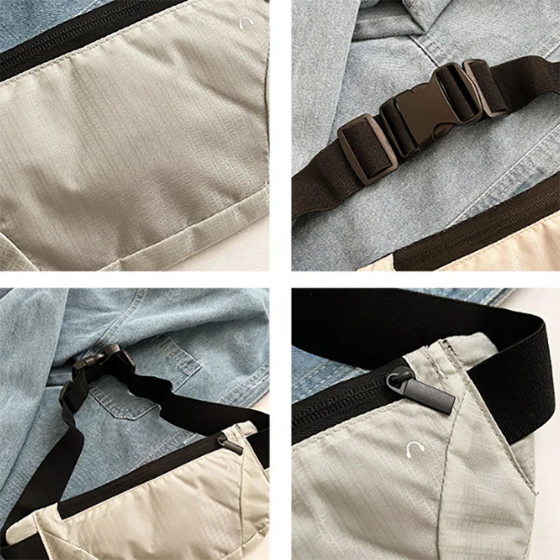 Fashion Minimalist Unisex Waist Packs Nylon Waterproof Crossbody Bag For Running Chest Bag