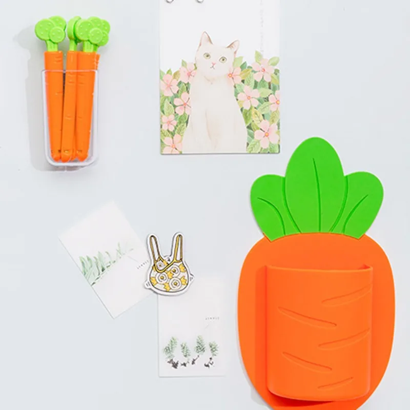 Carrot-Shaped Travel Cutlery with Long Handle Rice Spoon and Spatula Non-Heat Resistant Cartoon Design for Kitchen Accessories