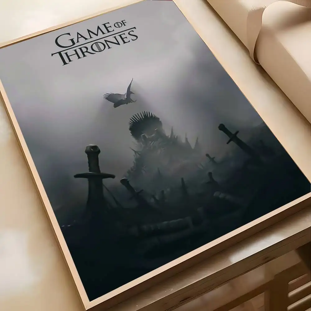 Affiche Game Of T-Thrones, autocollant artistique haute définition, auto-adhésif, imperméable, décoration de la maison pour salon