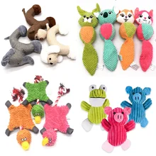 1pc Plush Dog Toys Squeaky Red Blue Pig Green Frog Puppy Chew Toy Interactive ChewToys Pet Dog Sound Toys For Small Medium Dogs