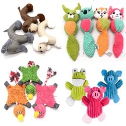 1pc Plush Dog Toys Squeaky Red Blue Pig Green Frog Puppy Chew Toy Interactive ChewToys Pet Dog Sound Toys For Small Medium Dogs