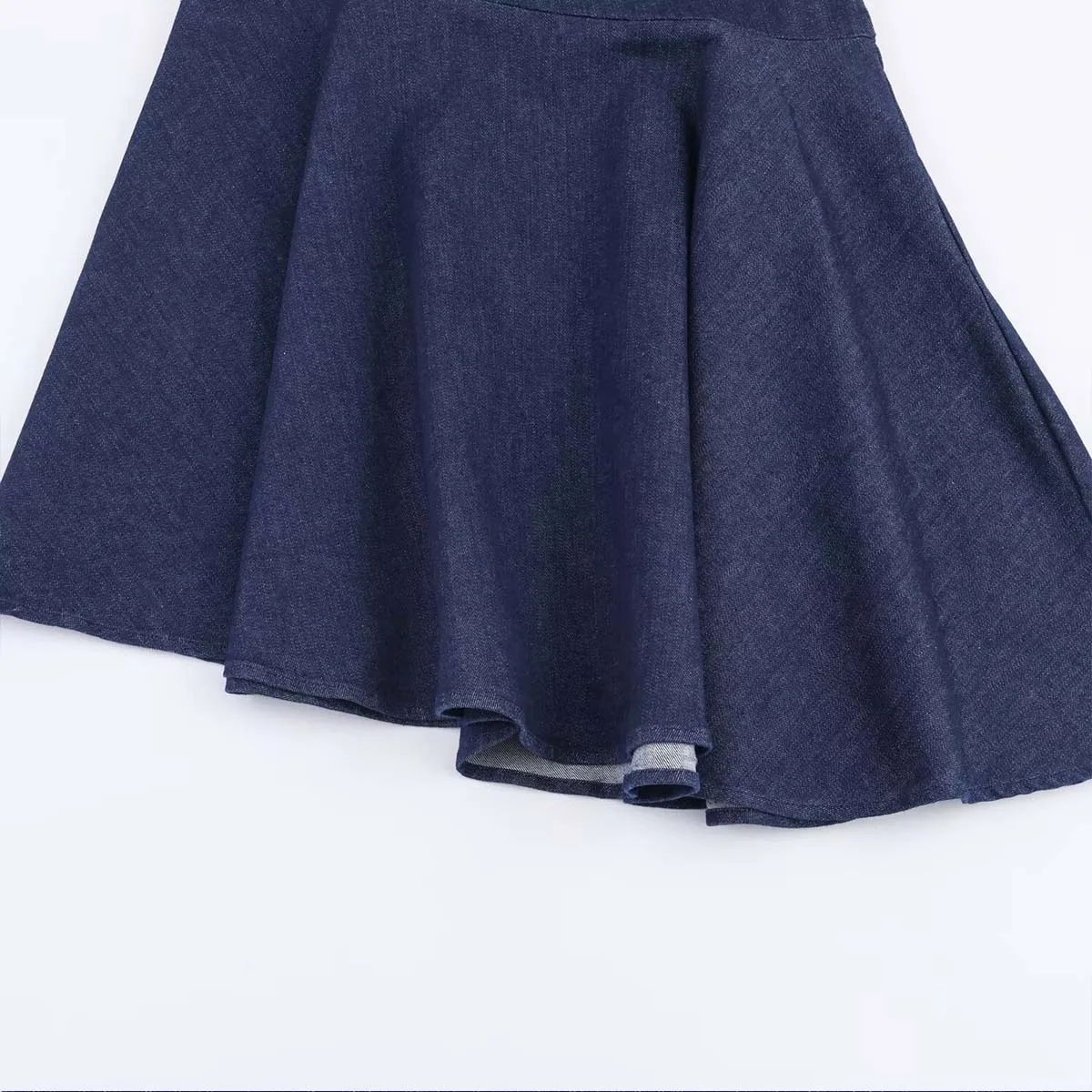 Women Fashion Asymmetry Denim Long Dress 2025 Summer New Sleeveless Off Shoulder Midi Dress Back Zipper Pleated Casual Dresses