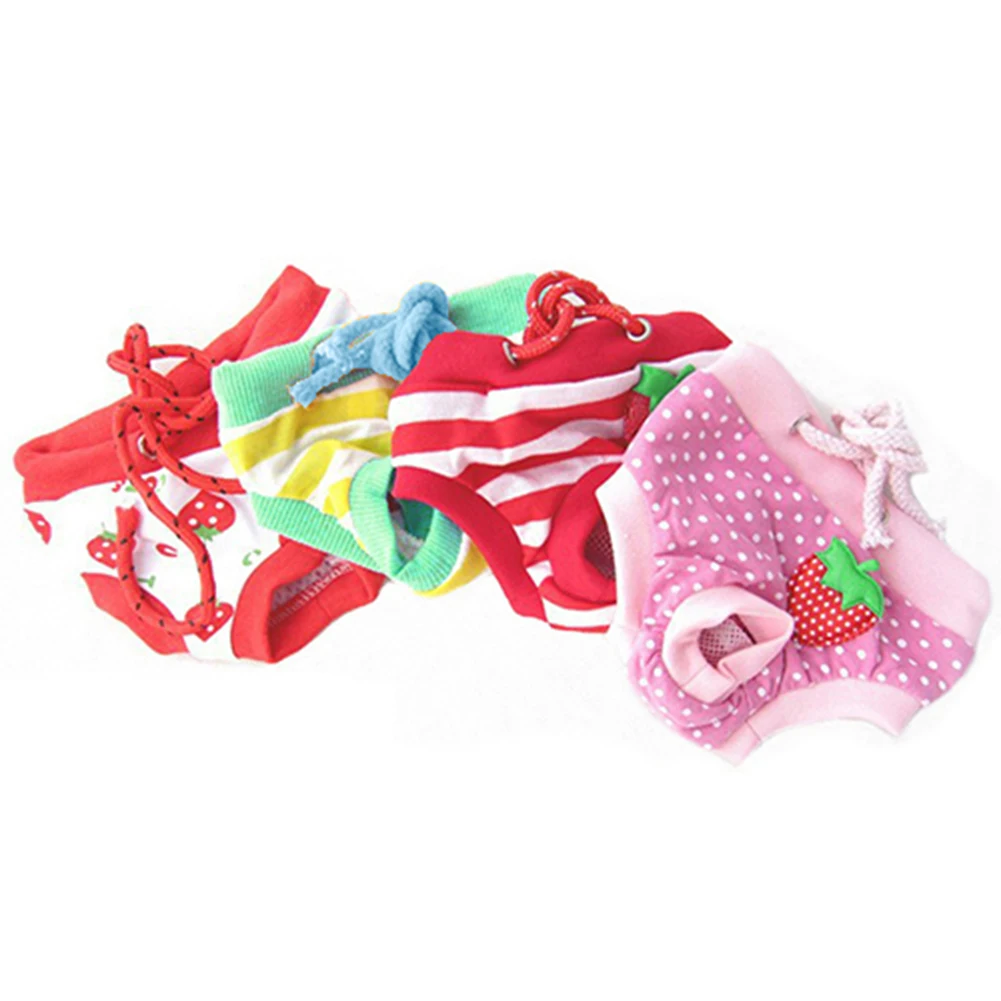 Dog Diapers Pet Diapers Dog Nappies Pet Dog Diaper Cute Fruit Print Dog Shorts Puppy Sanitary Physiological Pants Washable Female Panties Underwear Briefs