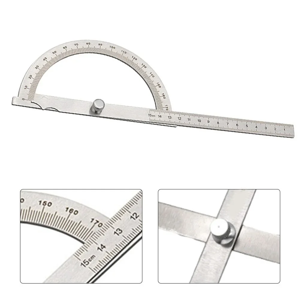 측정 눈금자 각도계 각도 눈금자 스테인레스 스틸 목공 도구, 180 도 각도기, 금속 각도 파인더 도구 부품