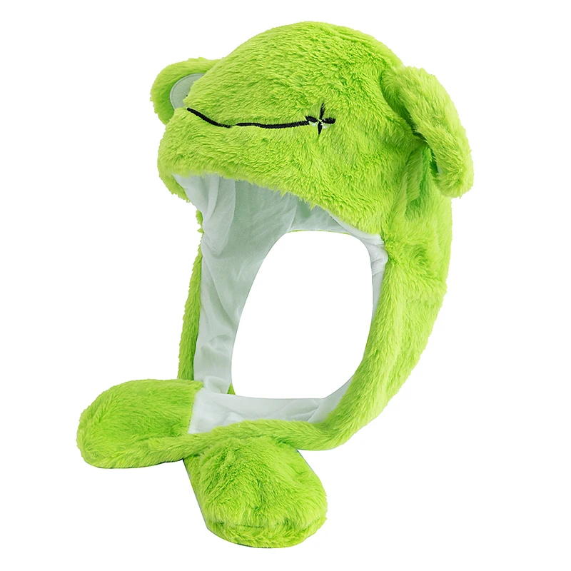 New Style Unisex Funny Ear Hat Frog Animal Style Couple Cute Ear Moving Up Cap Men Women Rabbits Ears Winter Lovely Hats﻿