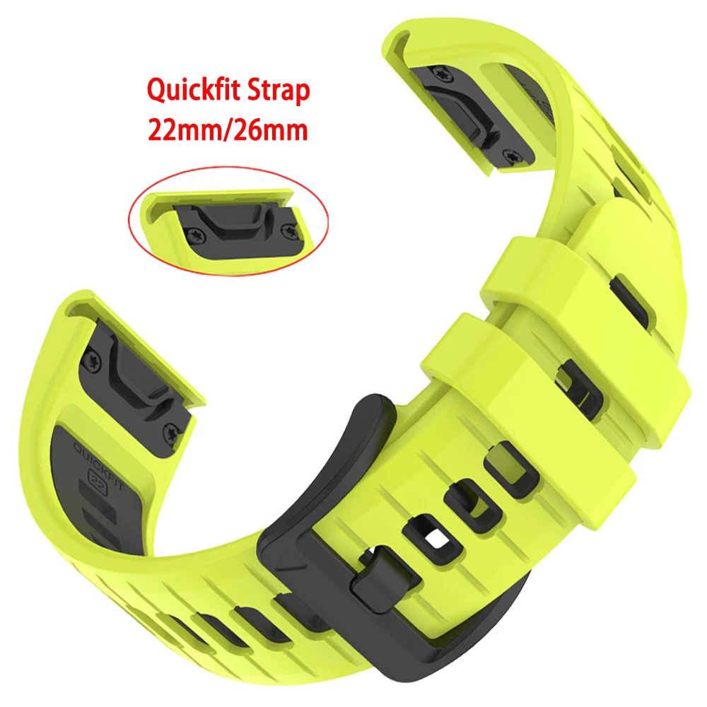 Sport Silicone Strap - QuickFit 22/26mm Watchband Bracelet