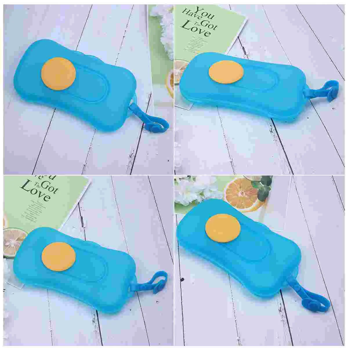 

Wipes Box Case Blue Portable Wipes Case for Napkin Wipes Paper Tissue