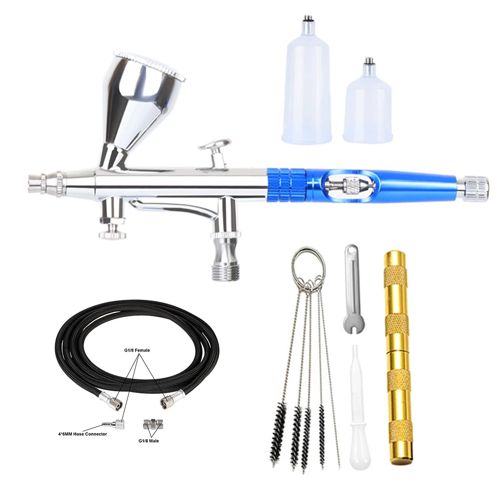 DualActionPortableAirbrushPaintSprayGunAirBrushPen2040CCCup