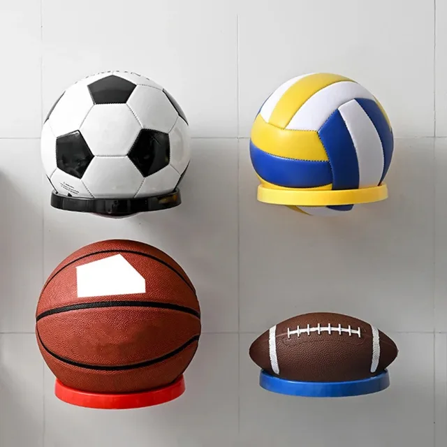 1PC Wall Mounted Basketball Storage Rack Multi-purpose Football Display Shelf Ball Holder Space Saving Living Room Decor 4