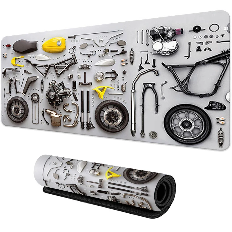 분해도면 고무 마우스 패드 마우스 패드 XXL 게임 액세서리 사무실 게이머 키보드 데스크 매트 미끄럼 방지 노트북 마우스 패드