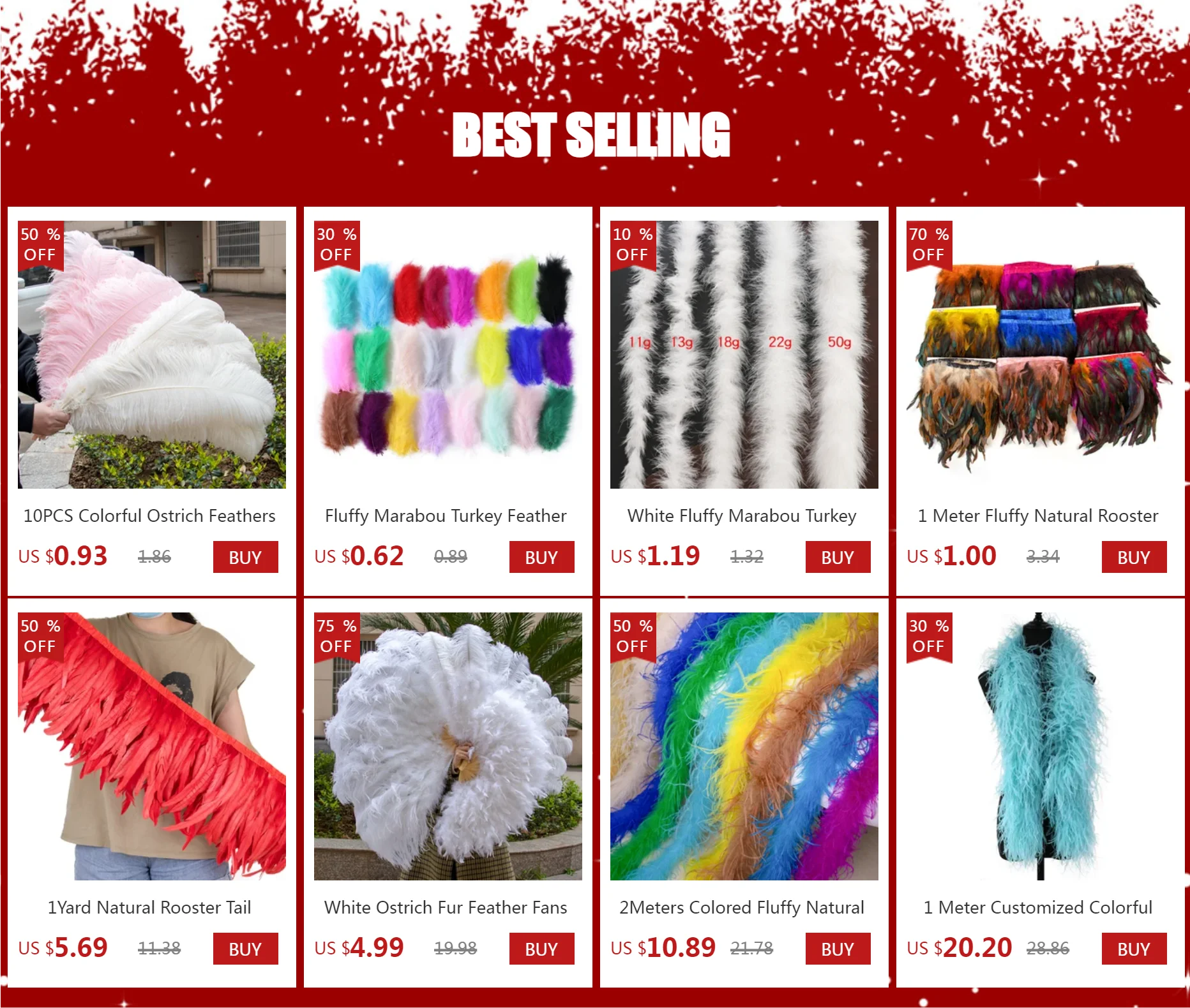 Description Picture 3 of item100pcs Rooster Feather Plume For Jewelry Making Pink Fly Tying Plumas Wedding Dress Decorative Dream Catcher Feathers DIY Crafts