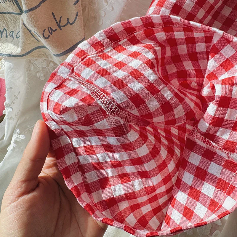 Kids Pants Plaid Printed Wide-leg Pants Flower Waist Summer Culottes Girls Pants Kids Clothes for Girls 2 To 8 Years - Image 4