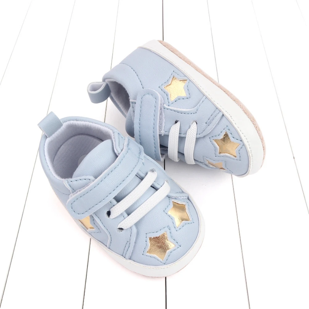 

Кроссовки детские из ПУ кожи, на мягкой нескользящей подошве, на возраст 0-18 месяцев