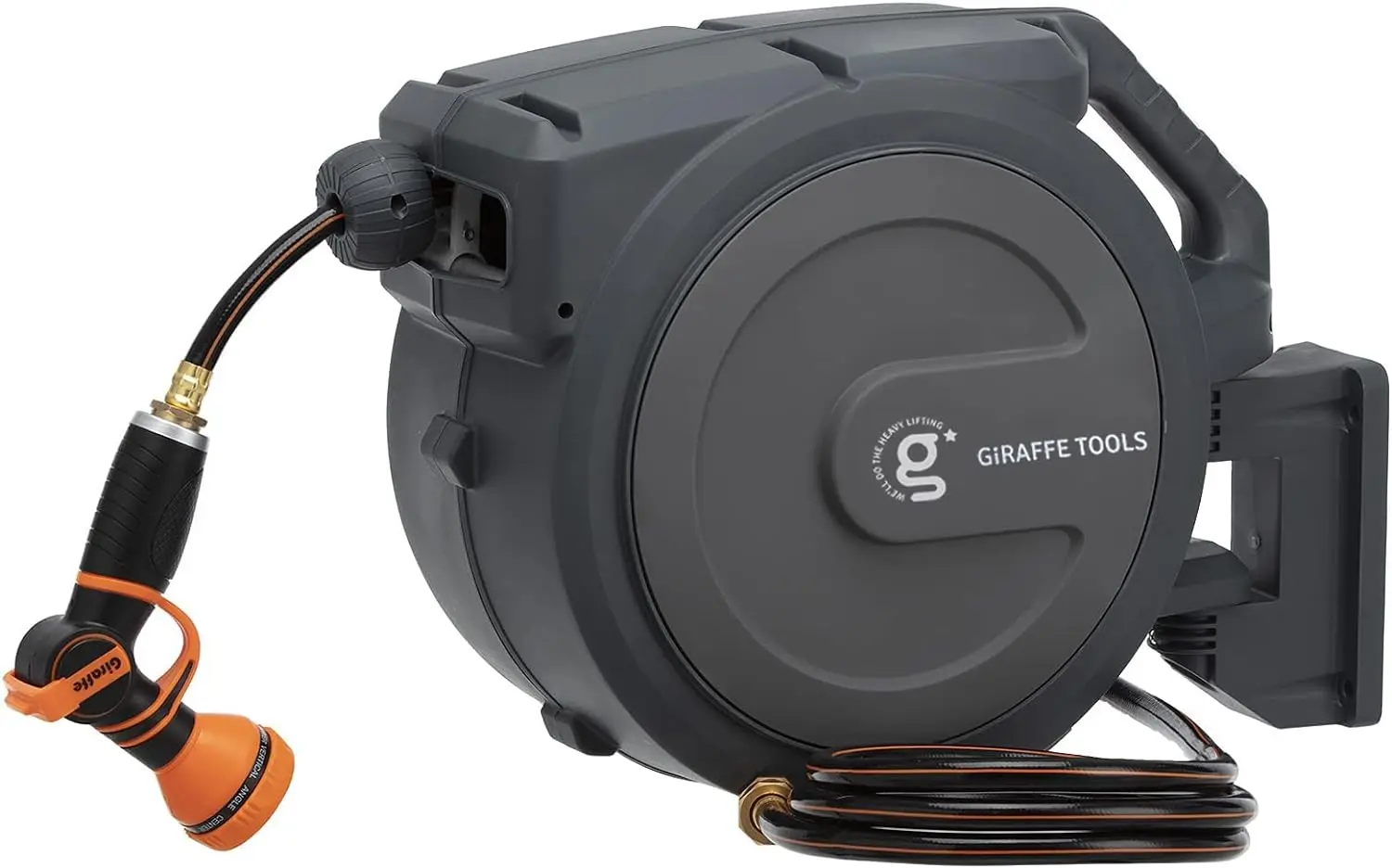 

2024 USA Hose Reel 1/2‘’ 78ft, Heavy Duty Retractable Garden Hose Reel w/ Any Length Lock, Wall Mounted & 180 Deg Swivel Bracket