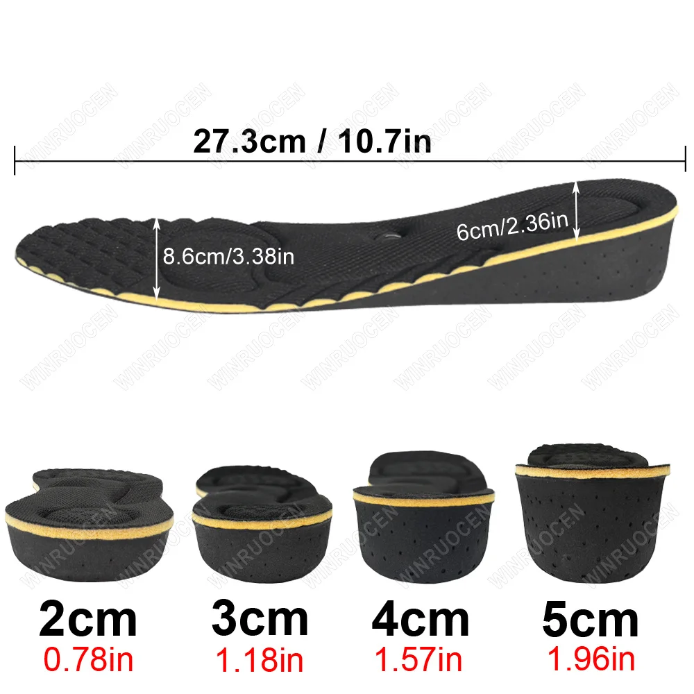 المغناطيس تدليك الارتفاع زيادة نعل 2/3/4/5 سنتيمتر...