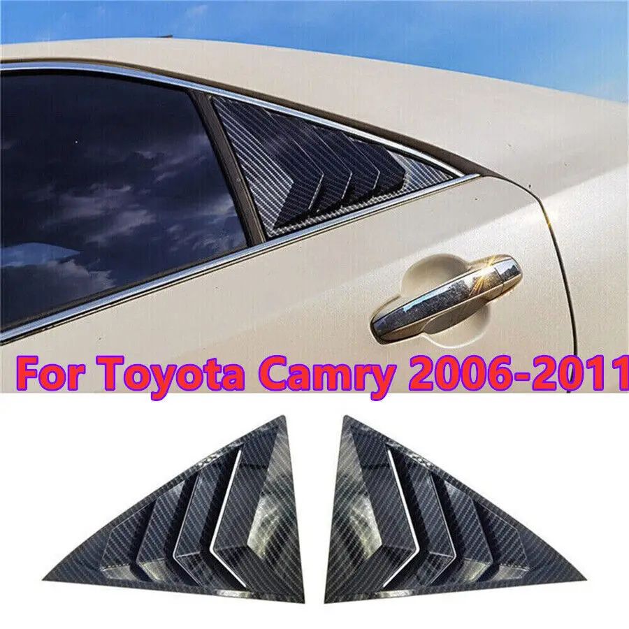 2Pcs Car Rear Louver Quarter Window Panel Black Plastic For Scion FRS For Subaru Brz For