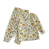 Danish Autumn Children Girls 2PCS Homewear Clothes Set Round Collar Sheep Printed Base Top+pant Pajamas Outfits Baby Girls Suits 5
