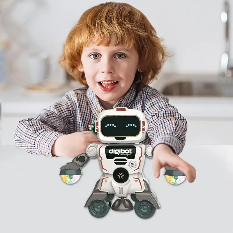 360 Spinning Music Dancing Robots With Colorful Lights For Kids, Toddlers Smart Interactive Electronic Toys_voghion.com