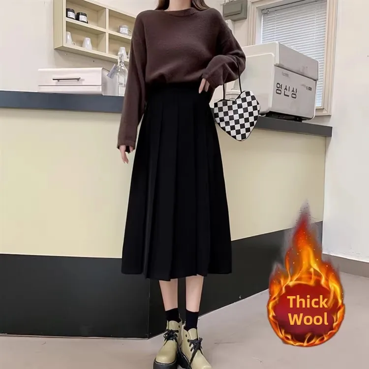 Black [wool fabric] thickened in autumn and winter