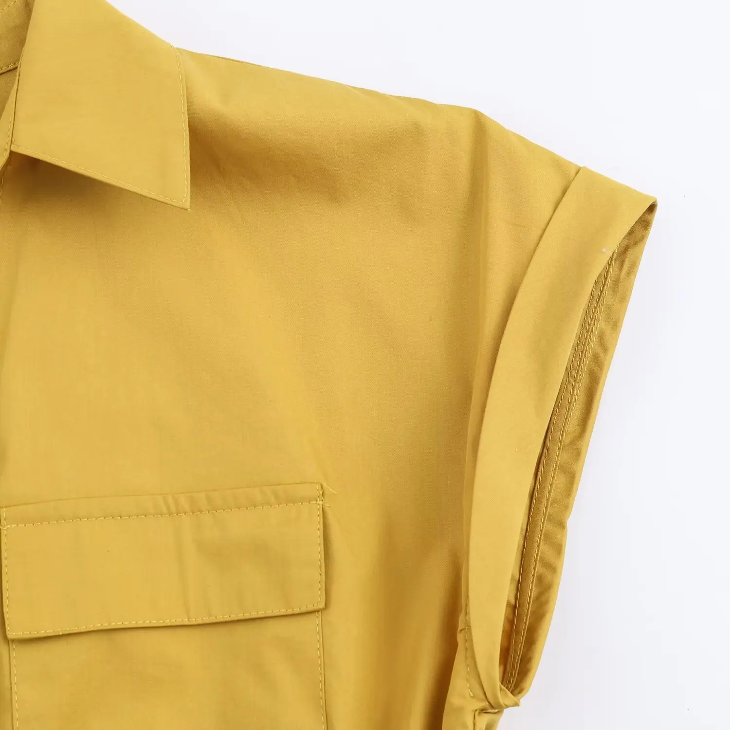 Female Elegant Yellow Midi Dress With Button Belt Pocket Slim Long Dress Spring Autumn Fashion Party Dinner Holiday Women Dress