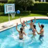 20014-854311.jpg Outdoor Poolside Basketball Hoop, Adjustable Height, Stainless Steel, 32'' Shatterproof Backboard, 2 Balls & Pump