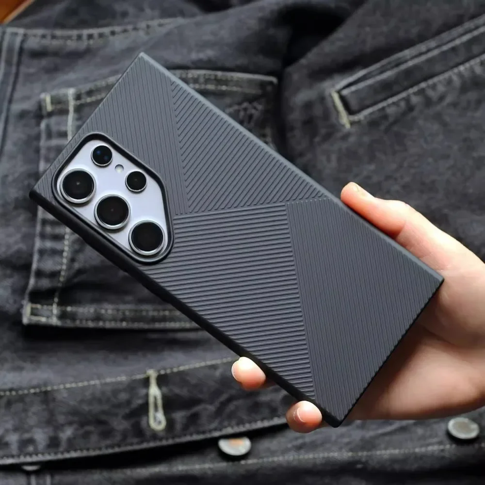 Ultra-Thin Slim Matte Clear Geometric Pattern Shockproof Case Cover