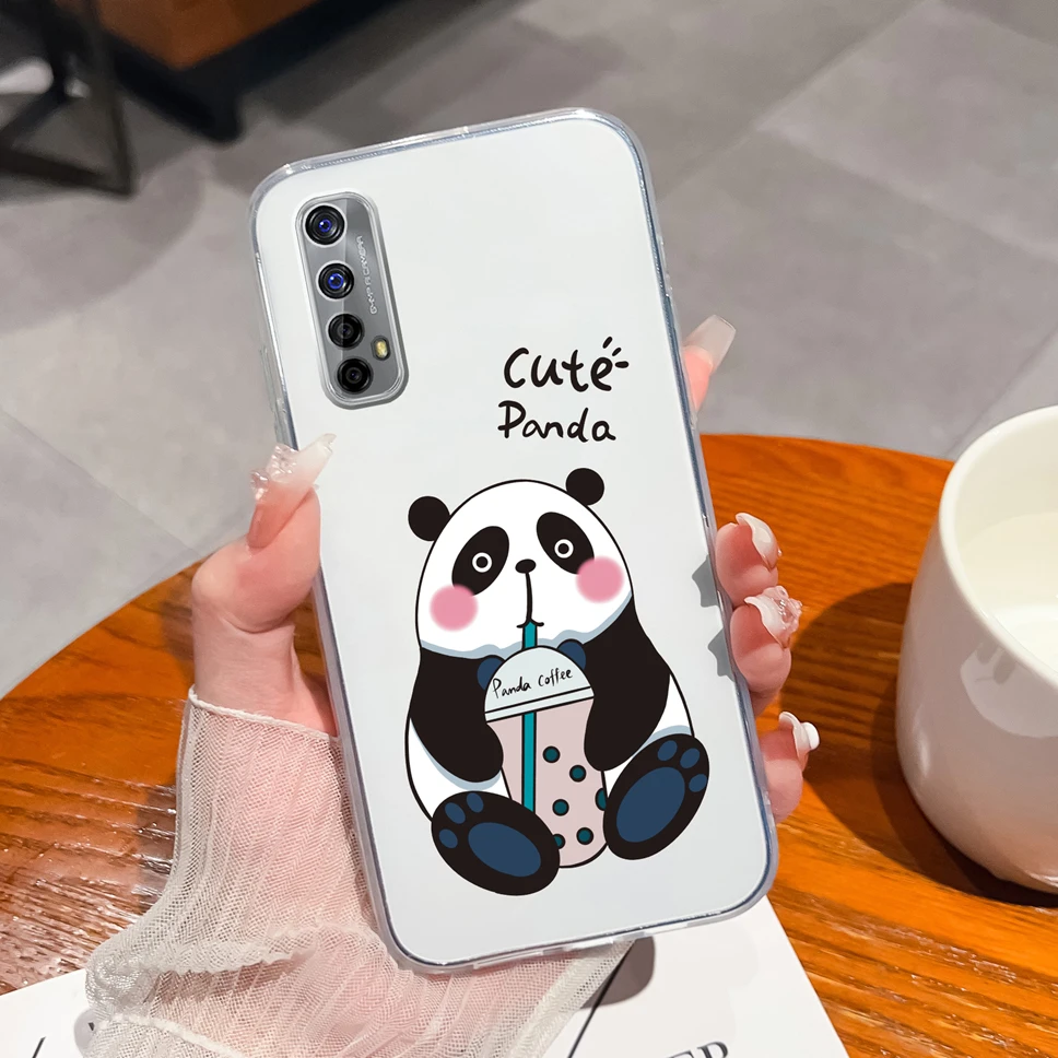Gradient Flowers Pattern Soft Clear TPU Silicone Phone Case
