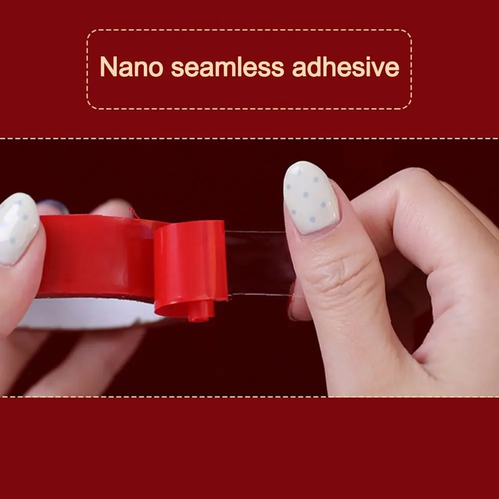 4/5개 탈착식 초강력 양면 접착 방수 재사용 가능한 그리드 접착 테이프 투명 나노 테이프