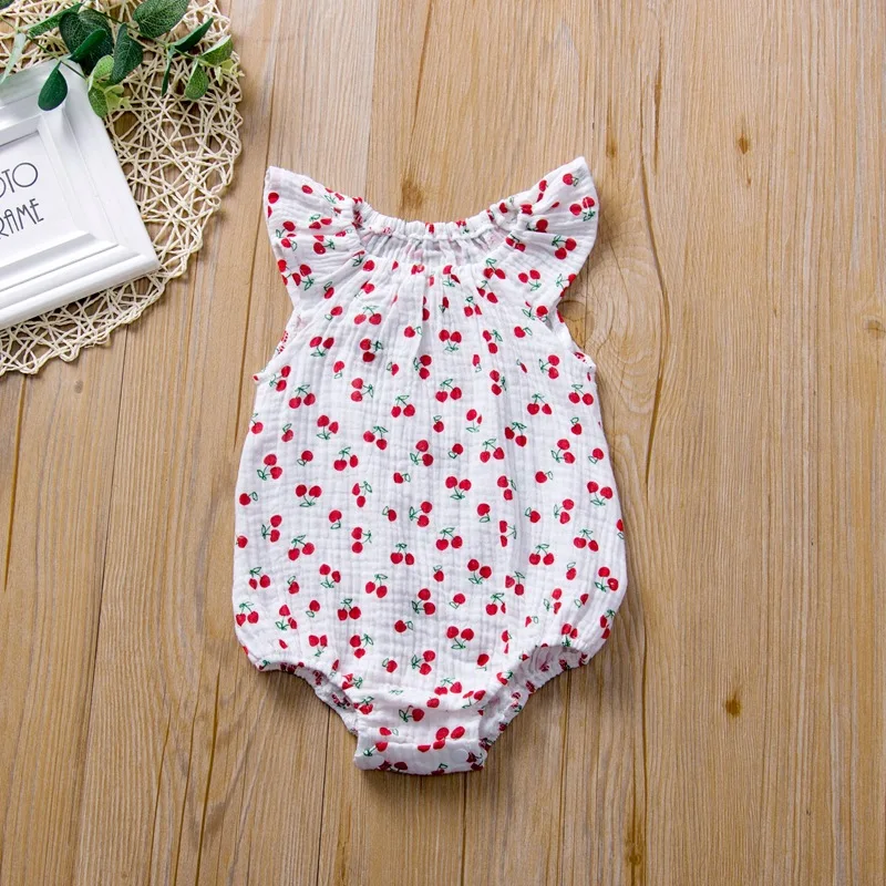 Summer Newborn Infant Baby Girls Romper Muslin Cotton Linen Infant Romper Playsuit Jumpsuit Fashion Baby Clothing bright baby bodysuits	 Baby Rompers