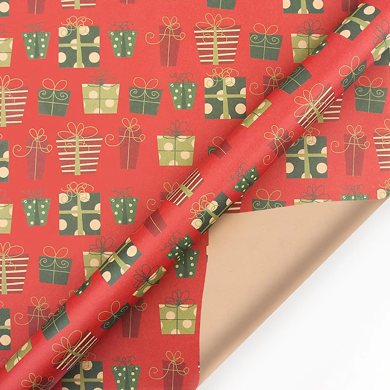 Christmas Gift Wrapping Small Stars, Christmas Trees, Snowflakes Christmas  Special Wrapping Paper Vintage Craft Paper - AliExpress