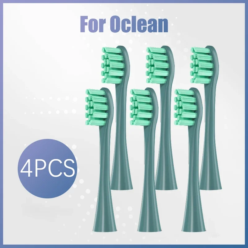 Oclean X PRO/Z1/F1/One/Air 2/SE 용 교체 브러시 헤드, 소프트 듀퐁 전동 칫솔 진공 밀봉 포장, 4 개