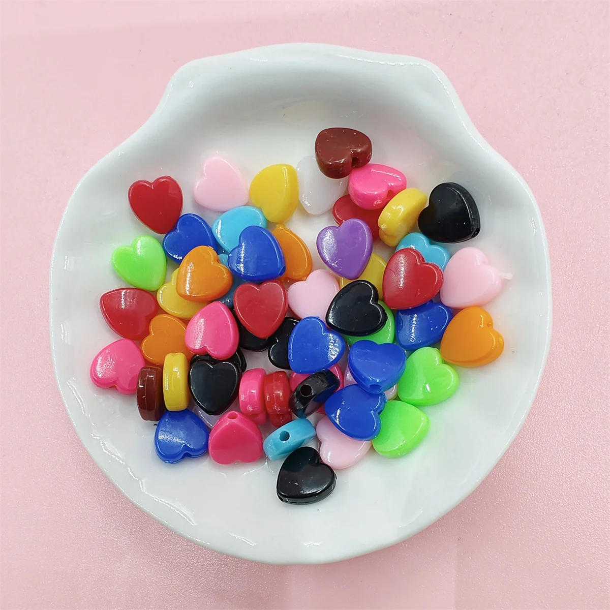 Tingoons 200 perline distanziali sfaccettate in acrilico, 10 mm, colore