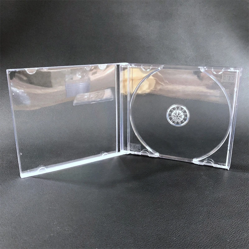 70CD Transparent Plastic Single Piece Disc Case CD Case Thickened CD DVD Disc Box Storage Organizer Box Album Box Case