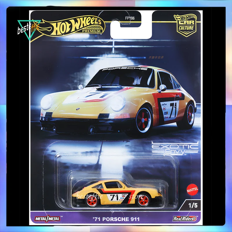 Hot Wheels premiun Car Culture series fpy86 car model yellow porsche 911 car model child gift limited car collection for boy