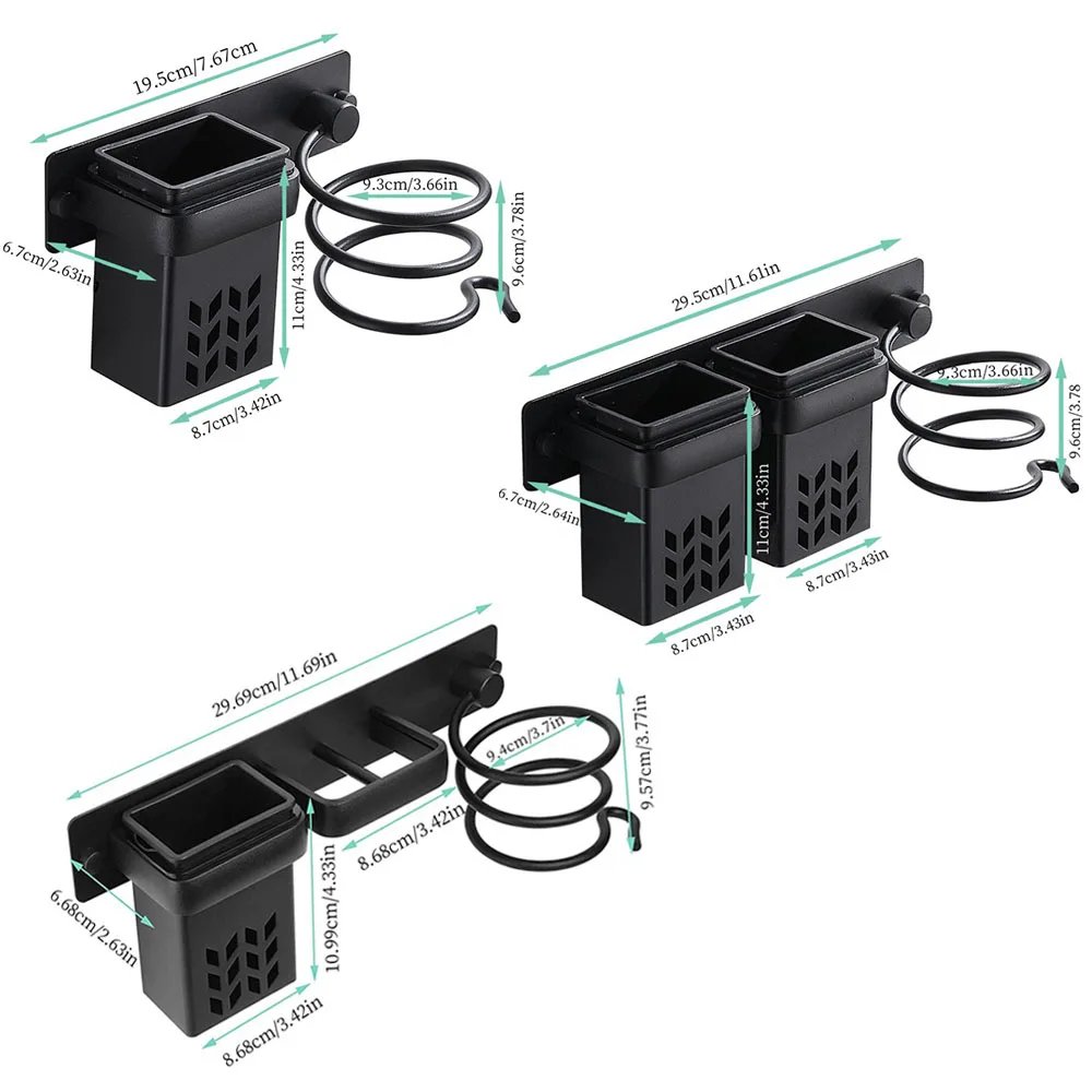 Wall-Mounted Hair Dryer Storage Rack Multifunctional Bathroom Hair Care Tool Straightening Irons And Curling Irons Storage Box storage rack,hair dryer holder,hair tool holder