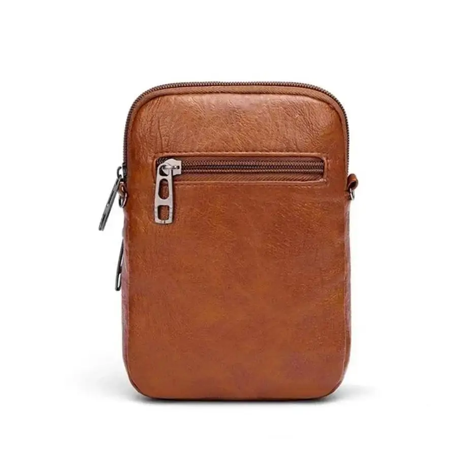 1 Pcs Crossbody New Texture Shoulder Bag Soft Leather Western Style Mature Fashion Retro Small Bag Suitable Ladies All-match Bag