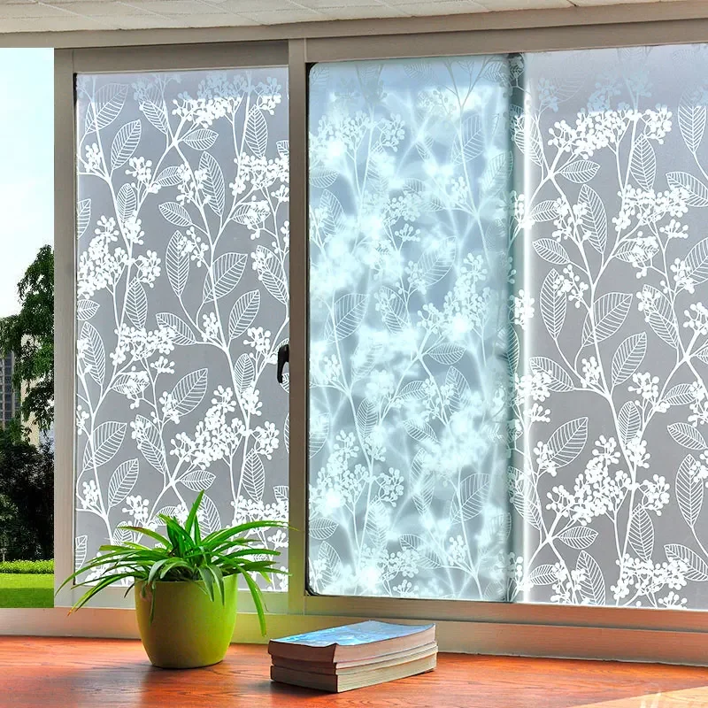 Matte Window Film Stained Glass Decorative Uv Window Sticker Privacy Frosted Self Adhesive Film Decal for Glass