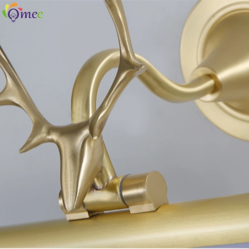 Wall Lamp Black Modern LED Bathroom Cabinet Mirror Light Gold Lay Vanity Lights Blaker Wall Lamp 43CM Bathroom Lamps Antlers