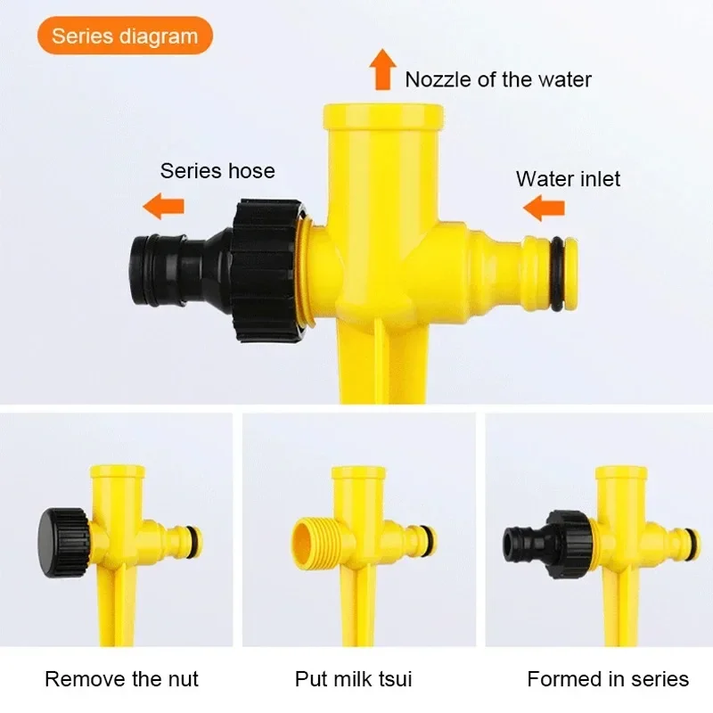 Garden Sprinkler Adjustable 360 Degree Automatic Lawn Irrigation Head Plant Watering System