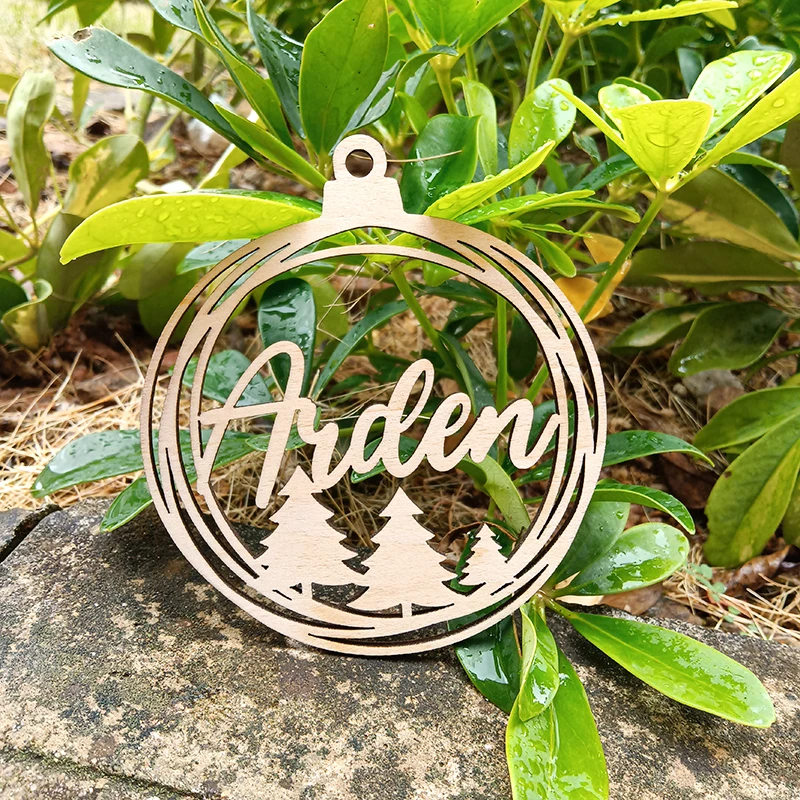 Bolas De Navidad Personalizadas Con Grabado, Adornos De árbol De Navidad De Madera Grabados, Regalo Para La Familia, Bebés, Niñas, Mamá, Con Cualquier Nombre, Decoración De Papá Noel En El Año