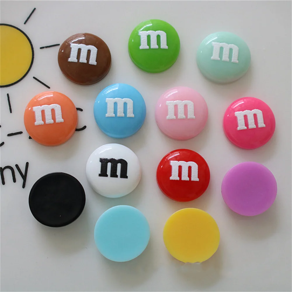Description Picture 3 of item30Pcs Colorful Mini Chocolate Bean Flatback Resin Cabochon Scrapbook Embellishments Materials DIY Shoe Jewelry Phone Shell Patch