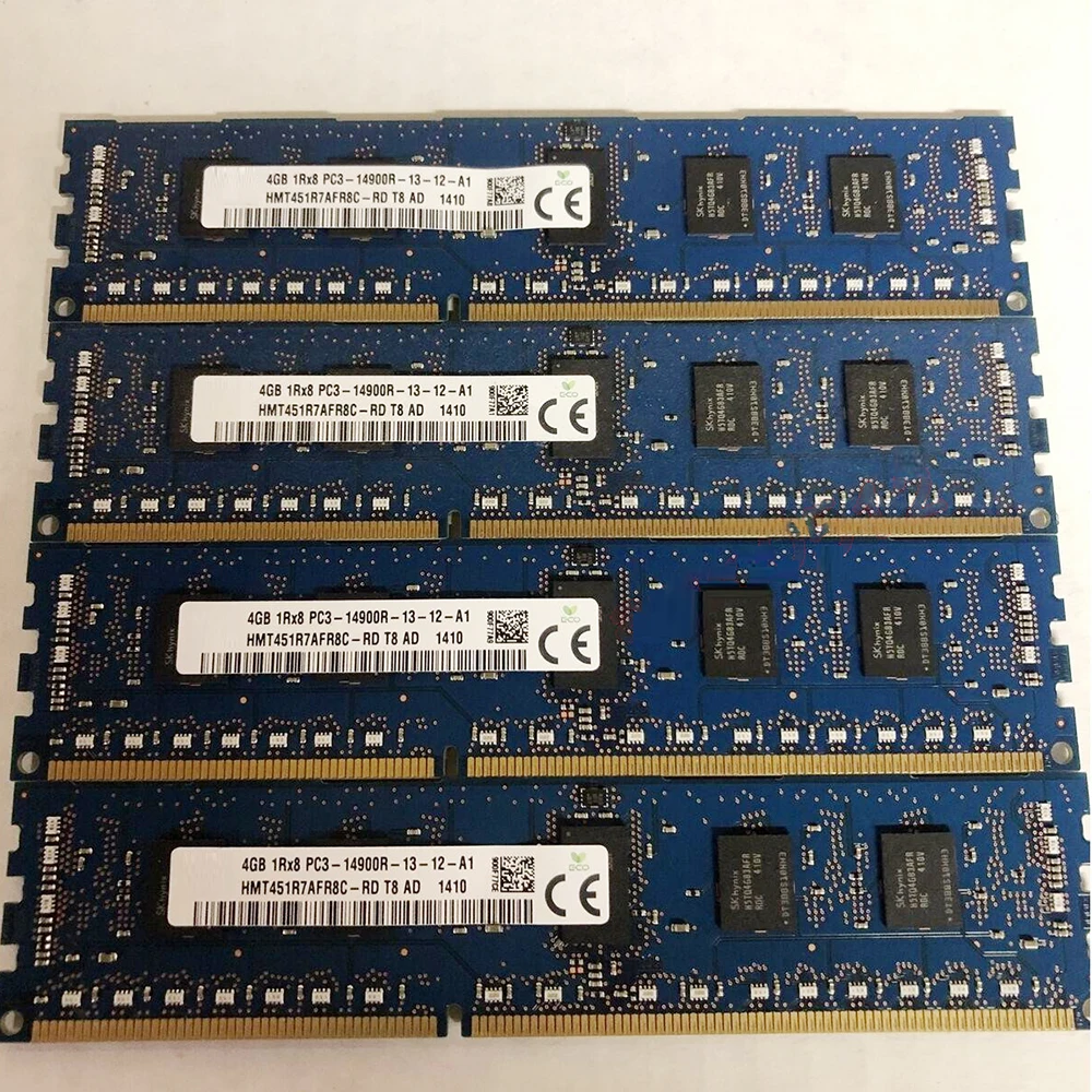 

1 шт. для SK Hynix RAM 4G 4GB 1RX8 PC3-14900R DDR3 1866 REG ECC HMT451R7AFR8C-RD Серверная память высокого качества Быстрая доставка