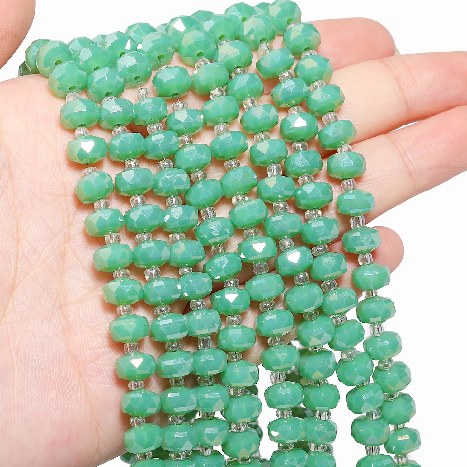 8x5mm Facettierte Rondelle AB Mehrfarbige Kristall Perlen Klare Lose Perlen Für Schmuck Machen Liefert DIY Armbänder Zubehör 15'' – Detail 11