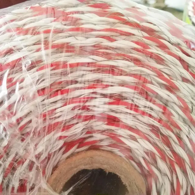 500 Méteres Tekercs Elektromos Kerítés Kötél Piros Fehér Polywire Acél Poli Kötéllel Lóállat -Kerítéshez Ultra Alacsony Ellenállású Huzal - Image 4