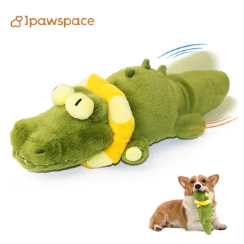 Giocattoli interattivi per cani con sbattimento automatico Giocattoli striduli in peluche per cani Giocattoli per la dentizione durevoli Gioco autonomo per interni Ipawspace